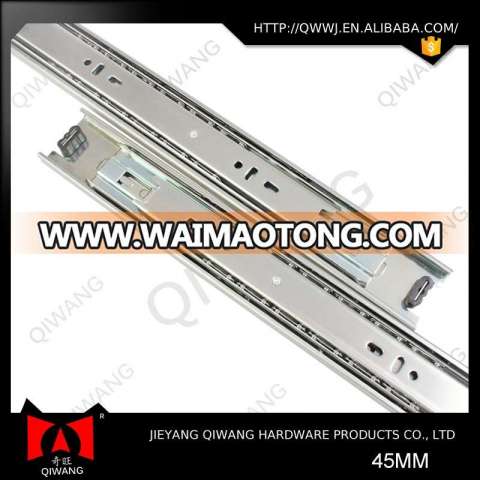 Furniture Drawer Slide Three Fold Ball Bearing Telescopic Channel From China Supplier